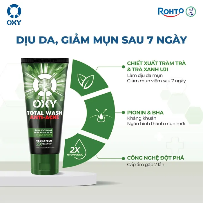 Sữa Rửa Mặt Oxy Total Wash 100g Sạch Mụn Toàn Diện Rohto 2 Sữa Rửa Mặt Oxy Total Wash 100g Sạch Mụn Toàn Diện Rohto - Ảnh 2