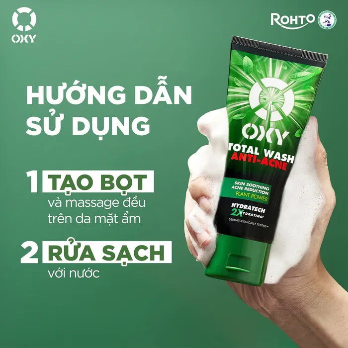 Sữa Rửa Mặt Oxy Total Wash 100g Sạch Mụn Toàn Diện Rohto 3 Sữa Rửa Mặt Oxy Total Wash 100g Sạch Mụn Toàn Diện Rohto - Ảnh 3