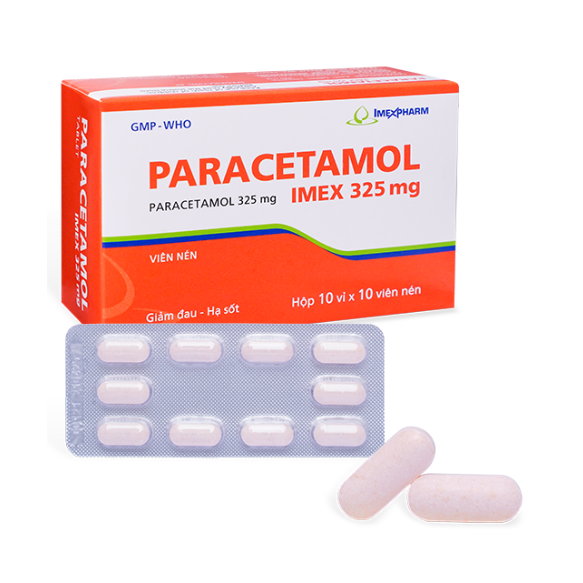 PARACETAMOL IMEXPHARM 325mg (Hộp 10 vỉ x 10 viên) 1 PARACETAMOL IMEXPHARM 325mg (Hộp 10 vỉ x 10 viên)