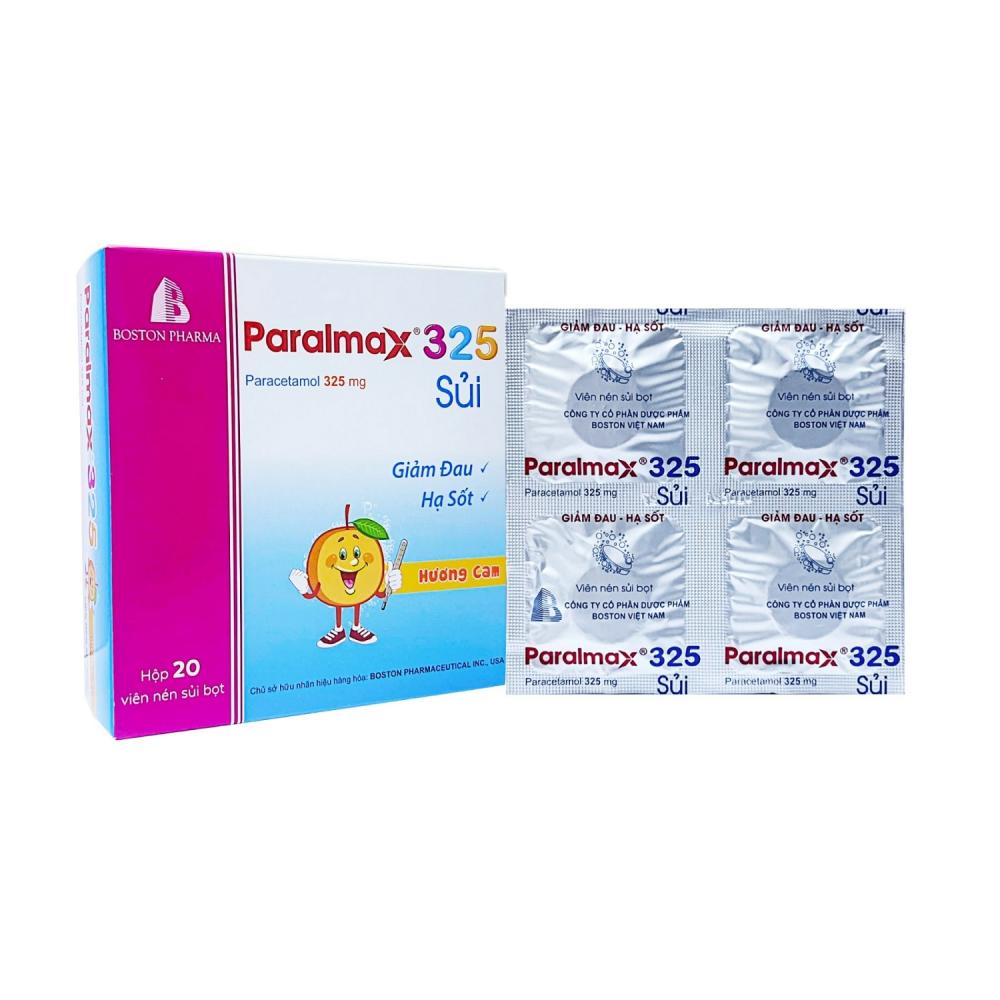 PARALMAX 325 SỦI Boston (5 vỉ x 4 viên) hương cam 1 PARALMAX 325 SỦI Boston (5 vỉ x 4 viên) hương cam