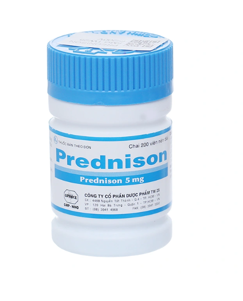 PREDNISON 5mg (Chai 200 Viên xanh) TW25 1 PREDNISON 5mg (Chai 200 Viên xanh) TW25