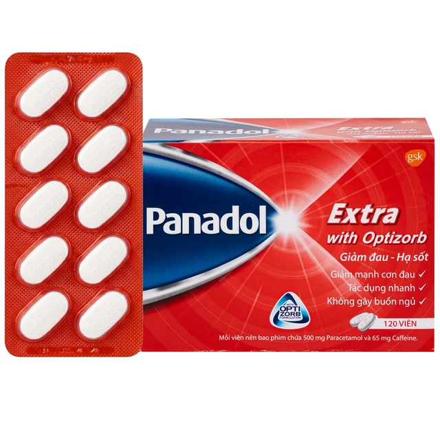 Panadol Extra With Optizorb giảm đau, hạ sốt (12 vỉ x 10 viên) 1 Panadol Extra With Optizorb giảm đau, hạ sốt (12 vỉ x 10 viên)