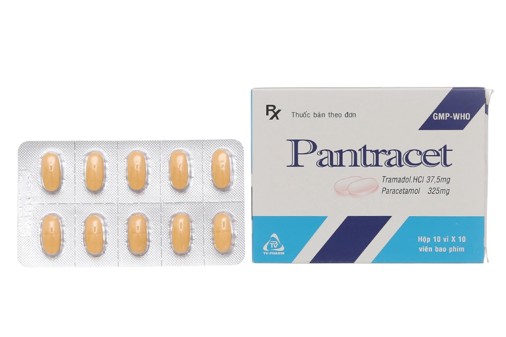 Pantracet (10 vỉ x 10 viên) - Tv.Pharm (Tramadol hydrochlorid 37.5mg, Paracetamol 325mg) 1 Pantracet (10 vỉ x 10 viên) - Tv.Pharm (Tramadol hydrochlorid 37.5mg, Paracetamol 325mg)