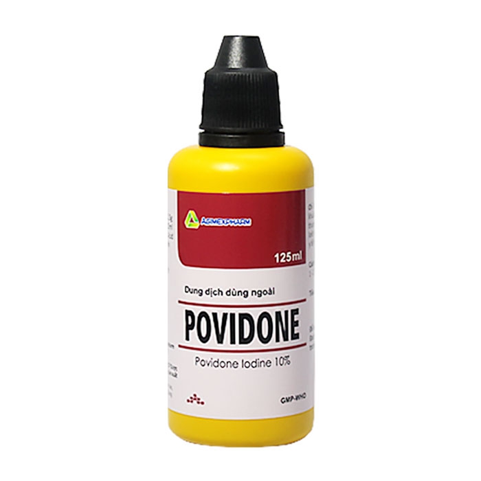 Povidone 10% Agimex sát trùng vết thương hay phẫu thuật, vết loét sâu (125ml) 1 Povidone 10% Agimex sát trùng vết thương hay phẫu thuật, vết loét sâu (125ml)