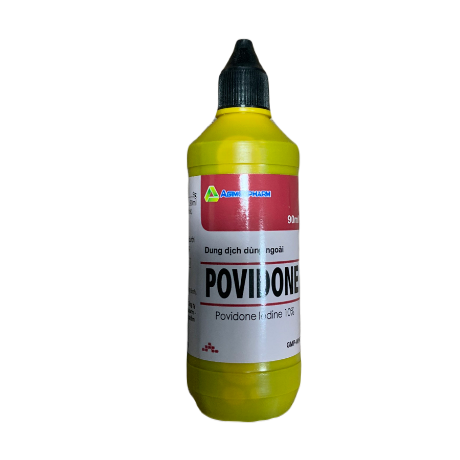 Povidone 10% Agimex sát trùng vết thương hay phẫu thuật, vết loét sâu (90ml) 1 Povidone 10% Agimex sát trùng vết thương hay phẫu thuật, vết loét sâu (90ml)