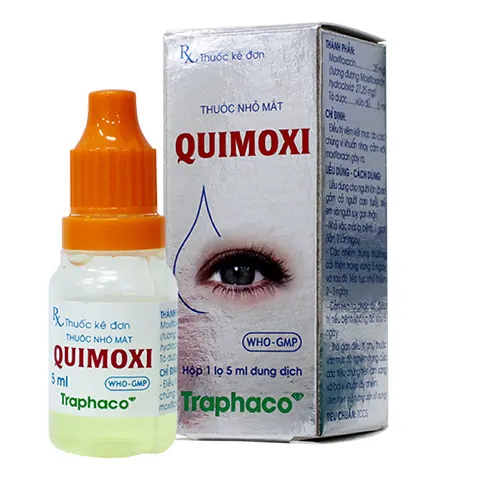 QUIMOXI MOXIFLOXACIN 25MG -TRAPHACO ( CHAI 5ML ) 1 QUIMOXI MOXIFLOXACIN 25MG -TRAPHACO ( CHAI 5ML )
