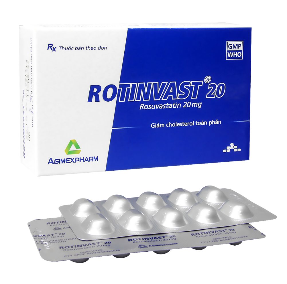 ROTINVAST 20 AGIMEXPHARM (ROSUVASTATIN) 1 ROTINVAST 20 AGIMEXPHARM (ROSUVASTATIN)