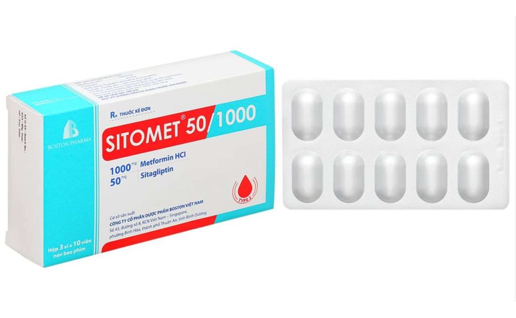 SITOMET BD 50/1000 - Boston (3 vỉ x 10 viên) 1 SITOMET BD 50/1000 - Boston (3 vỉ x 10 viên)