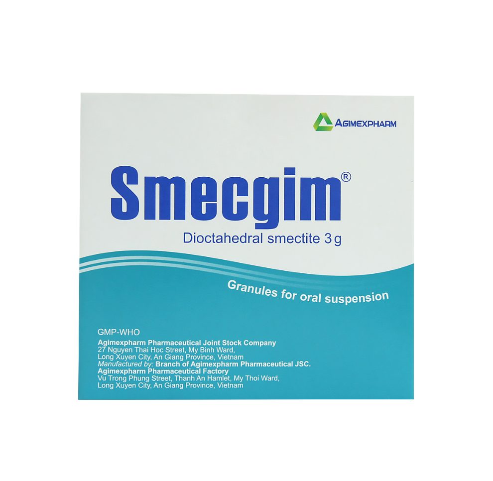 SMECGIM AGIMEXPHARM (DIOCTAHEDRAT SMECTITE 3G ) 2 SMECGIM AGIMEXPHARM (DIOCTAHEDRAT SMECTITE 3G ) - Ảnh 2