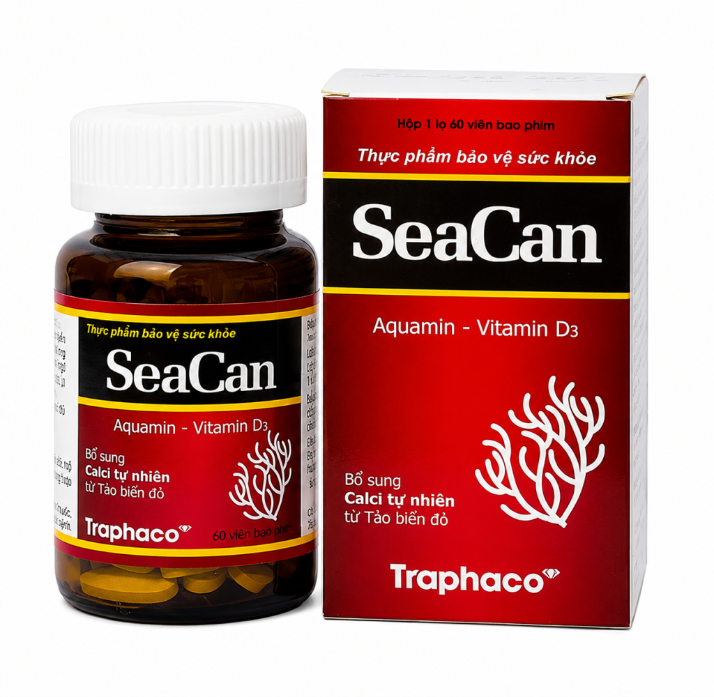 VIÊN UỐNG GIÚP XƯƠNG CHẮC KHOẺ SEACAN TRAPHACO 60 VIÊN 1 VIÊN UỐNG GIÚP XƯƠNG CHẮC KHOẺ SEACAN TRAPHACO 60 VIÊN