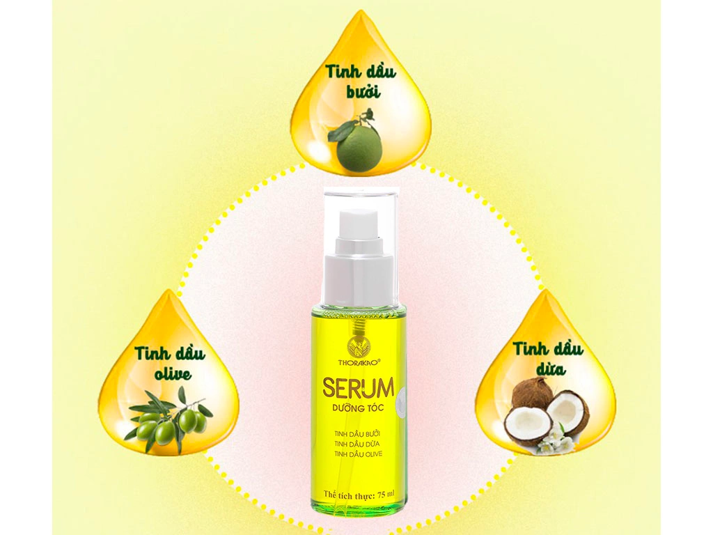 Serum dưỡng tóc Thorakao 75ml (Bưởi, Dầu Dừa, Olive) 3 Serum dưỡng tóc Thorakao 75ml (Bưởi, Dầu Dừa, Olive) - Ảnh 3