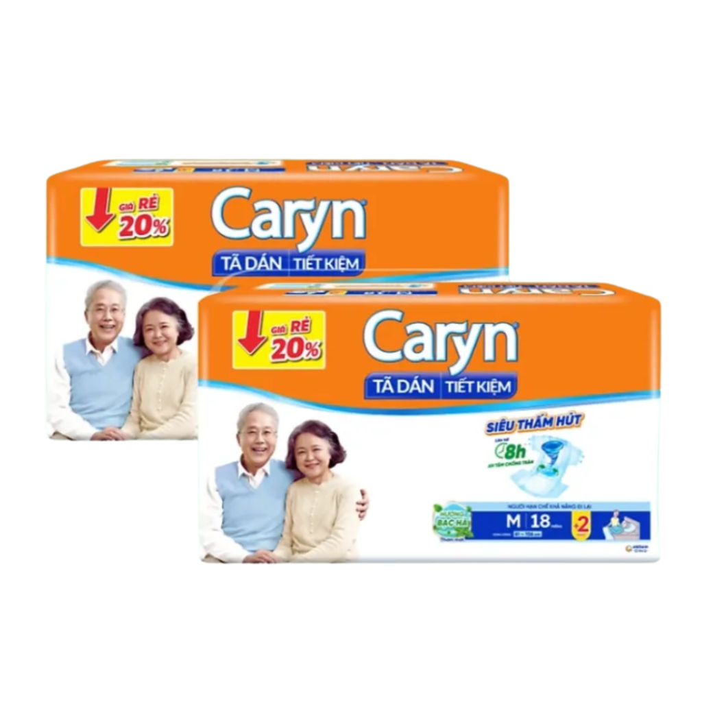 Tã Dán Caryn Ngày & Đêm Siêu Thấm Người Lớn M18+2 1 Tã Dán Caryn Ngày & Đêm Siêu Thấm Người Lớn M18+2