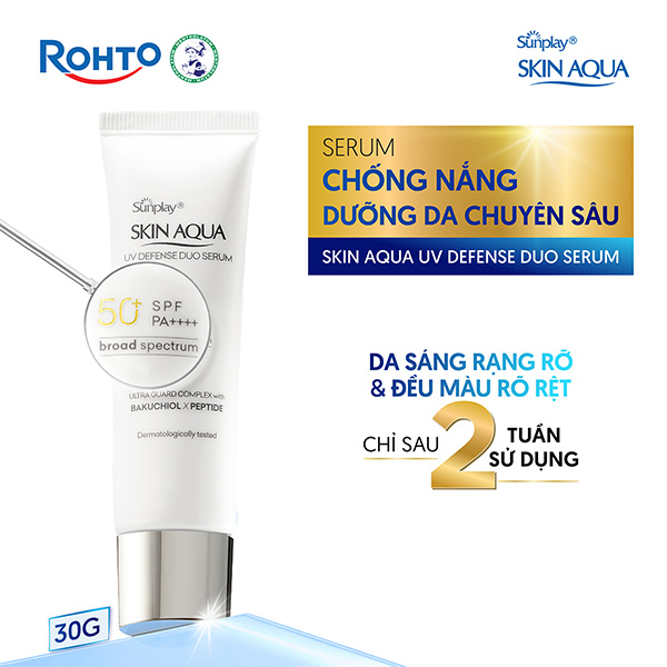 Kem Chống Nắng Skin Aqua UV Defense Duo Serum 30g Dưỡng Sáng Da 2 Kem Chống Nắng Skin Aqua UV Defense Duo Serum 30g Dưỡng Sáng Da - Ảnh 2