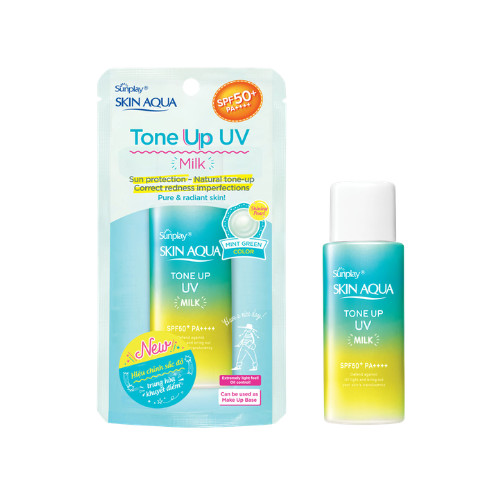Sữa Chống Nắng SUNPLAY Hiệu Chỉnh Sắc Da 50g SPF50+/PA++++ dành cho da dầu và da hỗn hợp Skin Aqua Tone Up UV Milk - Minpharmacy Xanh Mint green 1 Sữa Chống Nắng SUNPLAY Hiệu Chỉnh Sắc Da 50g SPF50+/PA++++ dành cho da dầu và da hỗn hợp Skin Aqua Tone Up UV Milk - Minpharmacy Xanh Mint green