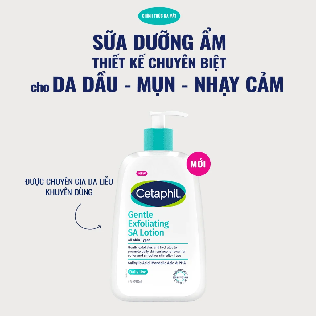 Cetaphil Gentle Exfoliating SA 236ml Sữa Dưỡng Thể Dưỡng Ẩm 3 Cetaphil Gentle Exfoliating SA 236ml Sữa Dưỡng Thể Dưỡng Ẩm - Ảnh 3