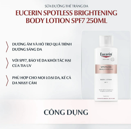 Sữa Dưỡng Thể Eucerin Spotless Brightening Body Lotion 250ml Dưỡng Sáng Da 2 Sữa Dưỡng Thể Eucerin Spotless Brightening Body Lotion 250ml Dưỡng Sáng Da - Ảnh 2