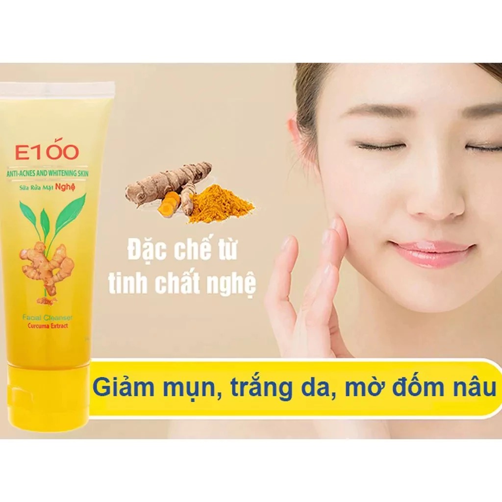 Sữa Rửa Mặt E100 Nghệ 100ml Giảm Mụn Sáng Da 4 Sữa Rửa Mặt E100 Nghệ 100ml Giảm Mụn Sáng Da - Ảnh 4