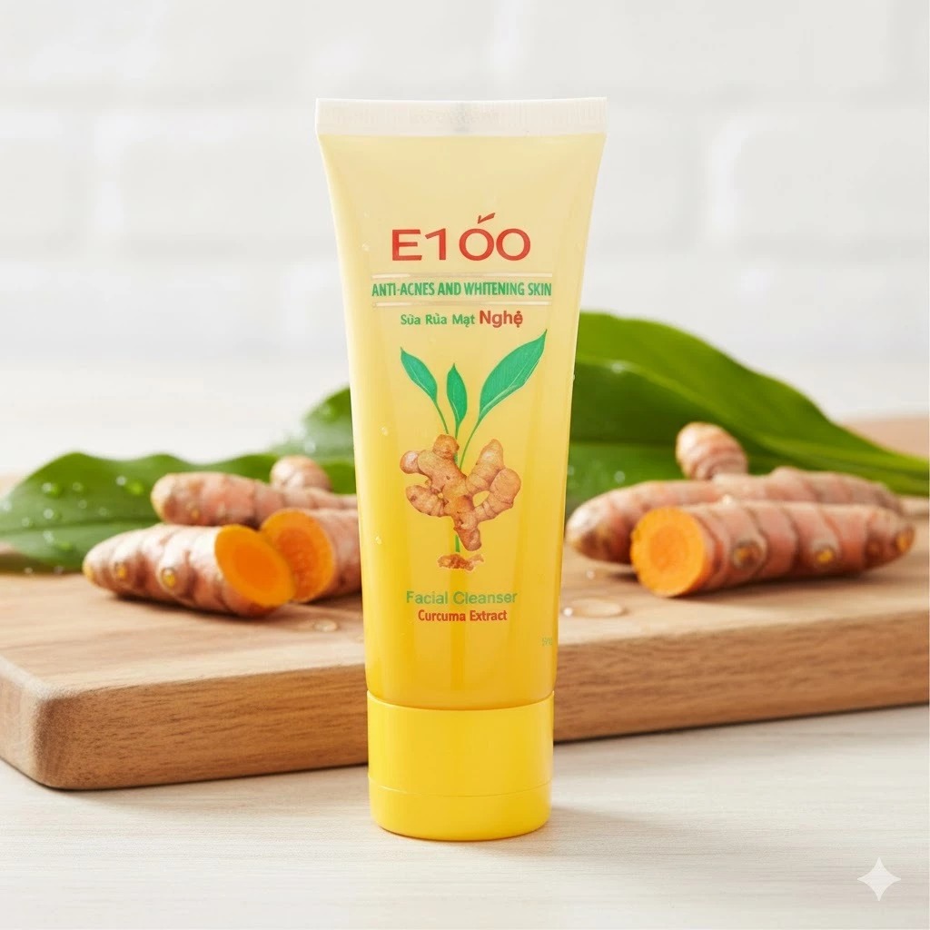 Sữa Rửa Mặt E100 Nghệ 100ml Giảm Mụn Sáng Da 3 Sữa Rửa Mặt E100 Nghệ 100ml Giảm Mụn Sáng Da - Ảnh 3