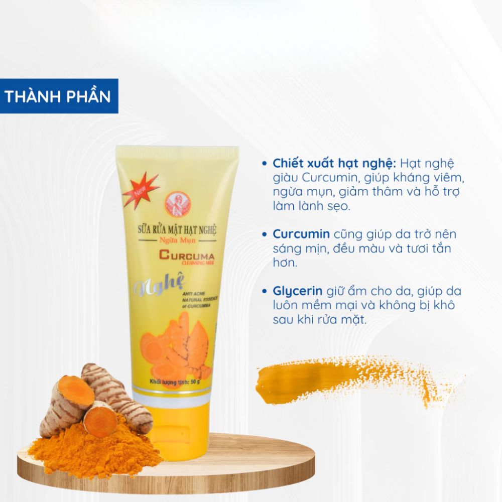 Sữa Rửa Mặt Nghệ Thorakao Ngừa Mụn 50g 3 Sữa Rửa Mặt Nghệ Thorakao Ngừa Mụn 50g - Ảnh 3