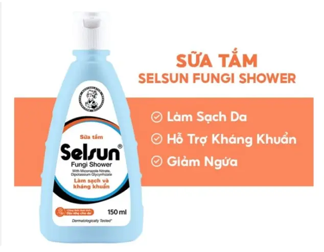 Sữa Tắm Selsun Fungi Shower 150ml 2 Sữa Tắm Selsun Fungi Shower 150ml - Ảnh 2