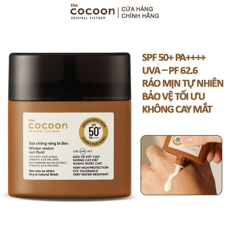 Sữa Chống Nắng Bí Đao Cocoon Bảo Vệ Da SPF50+ PA++++ 15ml 2 Sữa Chống Nắng Bí Đao Cocoon Bảo Vệ Da SPF50+ PA++++ 15ml - Ảnh 2