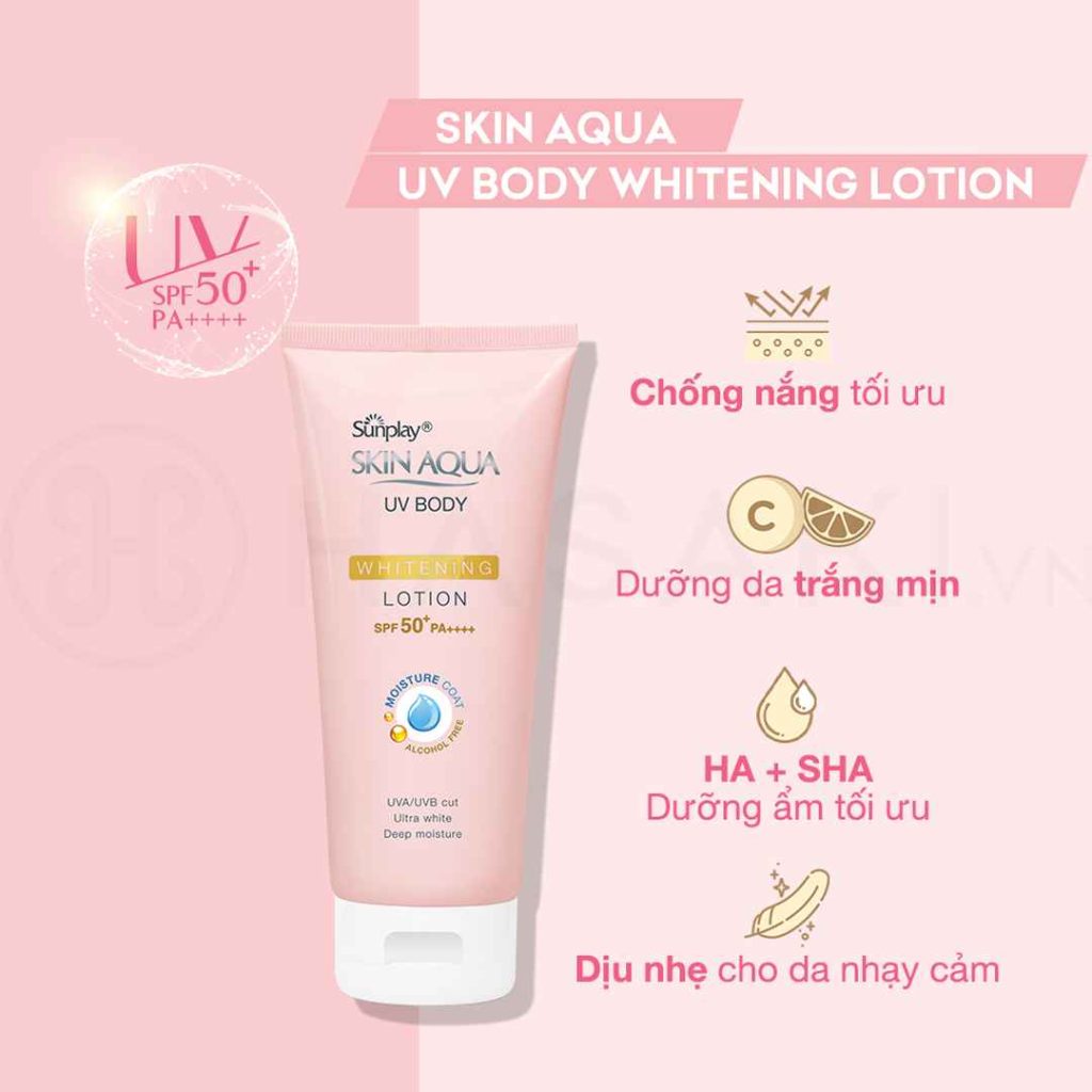 Sữa Chống Nắng Dưỡng Thể Sunplay Skin Aqua UV Body Whitening 15g Dưỡng Sáng Da 3 Sữa Chống Nắng Dưỡng Thể Sunplay Skin Aqua UV Body Whitening 15g Dưỡng Sáng Da - Ảnh 3