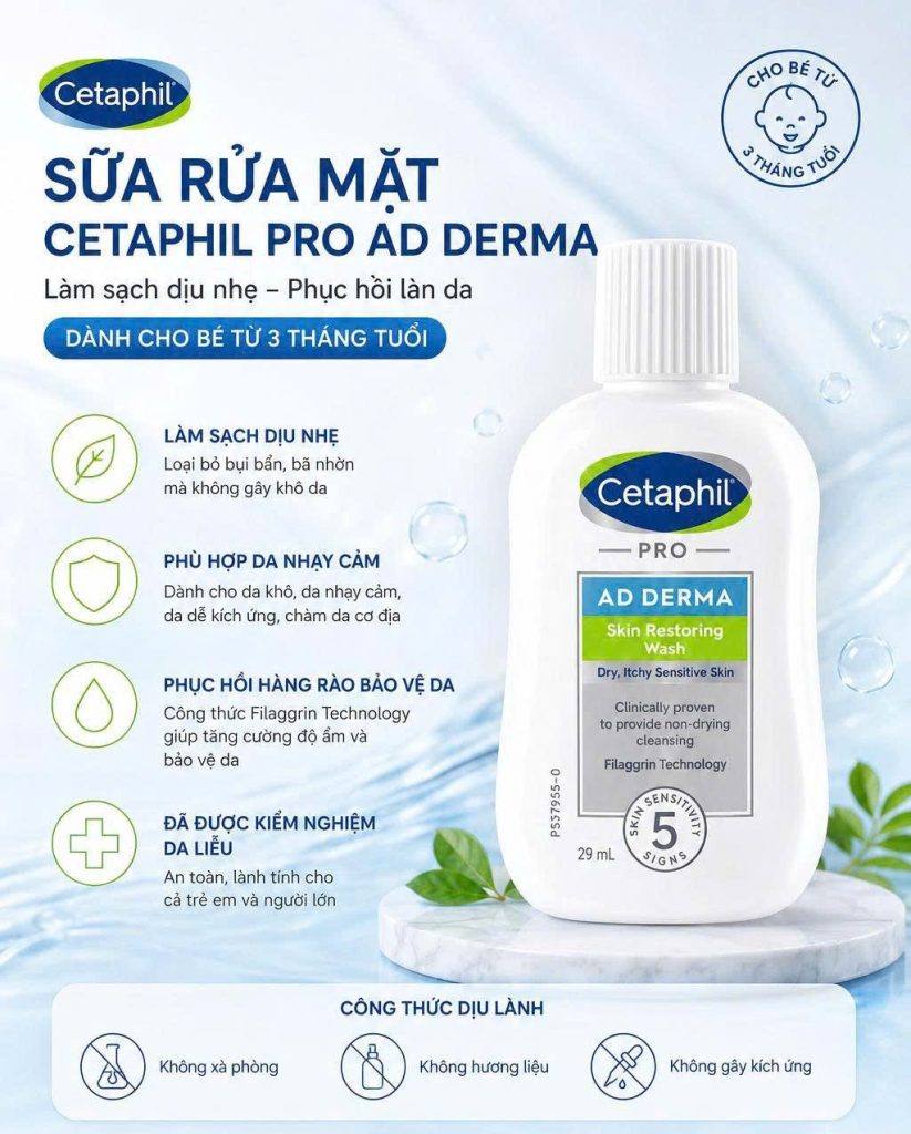 Sữa dưỡng thể Cetaphil PRO AD Derma Skin Restoring Moisturizer - Chai 29ml 2 Sữa dưỡng thể Cetaphil PRO AD Derma Skin Restoring Moisturizer - Chai 29ml - Ảnh 2