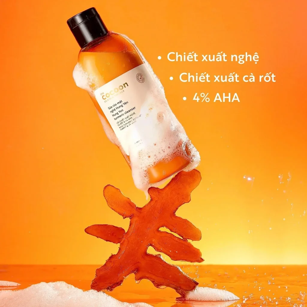Sữa Rửa Mặt Nghệ Hưng Yên Cocoon 310ml Làm Sạch Da Sáng Mịn 4 Sữa Rửa Mặt Nghệ Hưng Yên Cocoon 310ml Làm Sạch Da Sáng Mịn - Ảnh 4