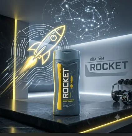Sữa tắm Rocket (Chai 300ml) 2 Sữa tắm Rocket (Chai 300ml) - Ảnh 2