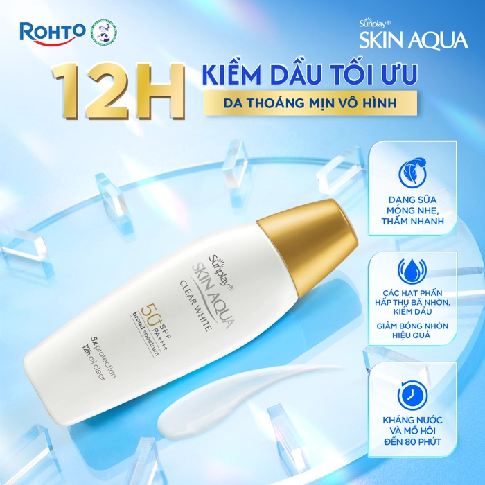 Sunplay Skin Aqua Clear White Eco Việt Nam SPF50, PA++++ 55g 2 Sunplay Skin Aqua Clear White Eco Việt Nam SPF50, PA++++ 55g - Ảnh 2