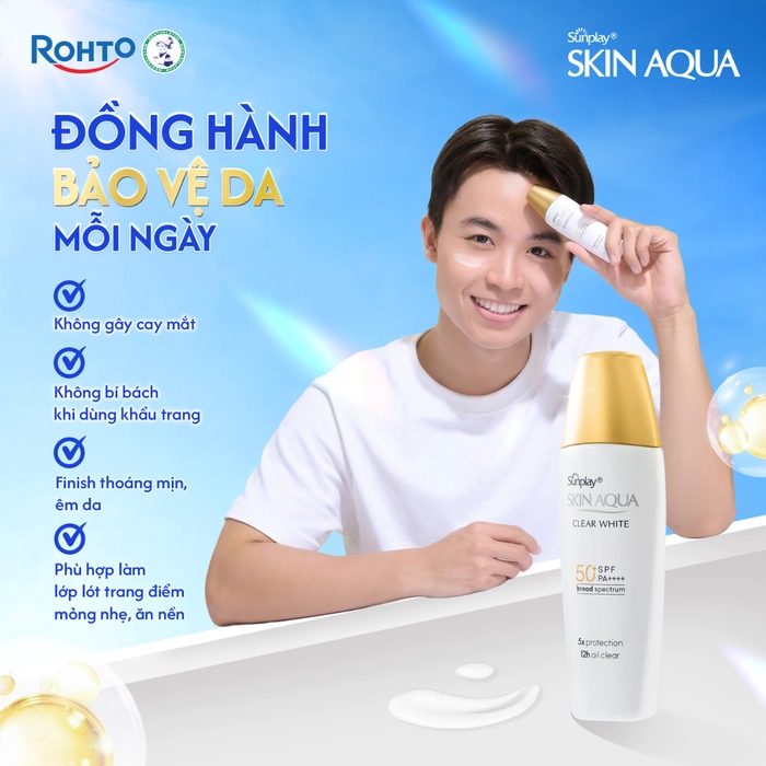 Sunplay Skin Aqua Clear White Eco Việt Nam SPF50, PA++++ 55g 3 Sunplay Skin Aqua Clear White Eco Việt Nam SPF50, PA++++ 55g - Ảnh 3