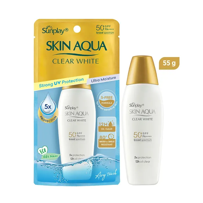 Sunplay Skin Aqua Clear White Eco Việt Nam SPF50, PA++++ 55g 1 Sunplay Skin Aqua Clear White Eco Việt Nam SPF50, PA++++ 55g