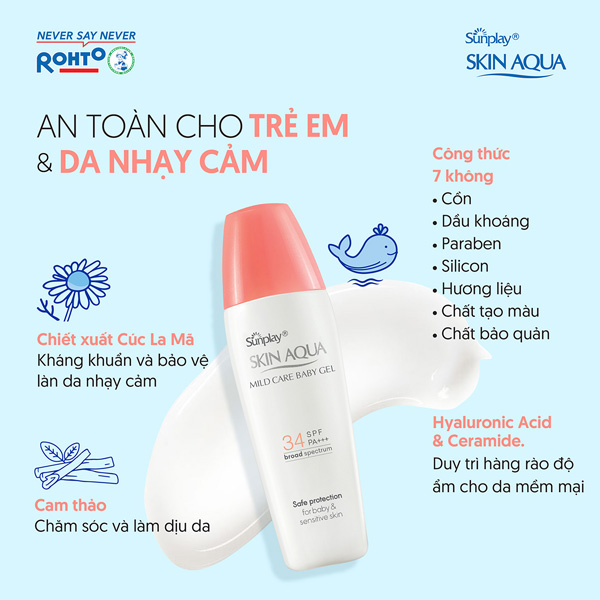 Gel Chống Nắng Sunplay Skin Aqua Mild Care 25g Cho Da Nhạy Cảm 2 Gel Chống Nắng Sunplay Skin Aqua Mild Care 25g Cho Da Nhạy Cảm - Ảnh 2
