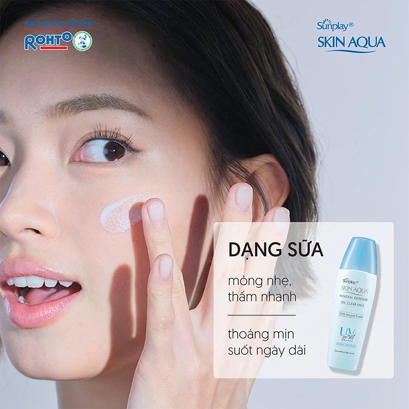 Kem Chống Nắng Sunplay Skin Aqua Mineral Defense Oil Clear Milk 25g Kiềm Dầu 2 Kem Chống Nắng Sunplay Skin Aqua Mineral Defense Oil Clear Milk 25g Kiềm Dầu - Ảnh 2