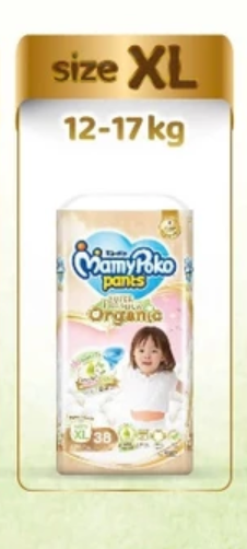 Tã Bỉm Quần MamyPoko Super Premium Organic XL38 1 Tã Bỉm Quần MamyPoko Super Premium Organic XL38