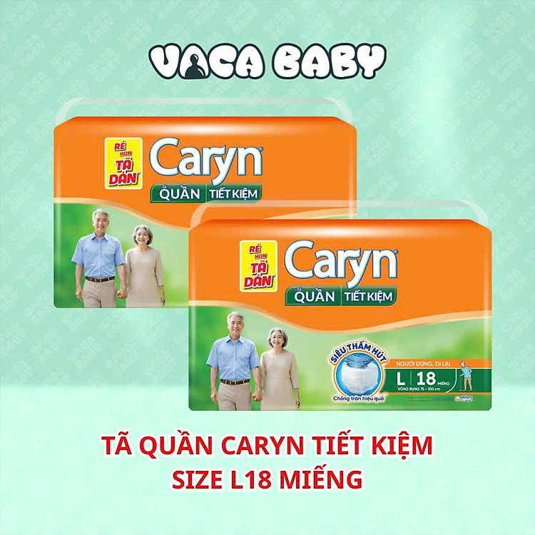 Tã Quần Caryn Tiết Kiệm Size L-18 Miếng 2 Tã Quần Caryn Tiết Kiệm Size L-18 Miếng - Ảnh 2