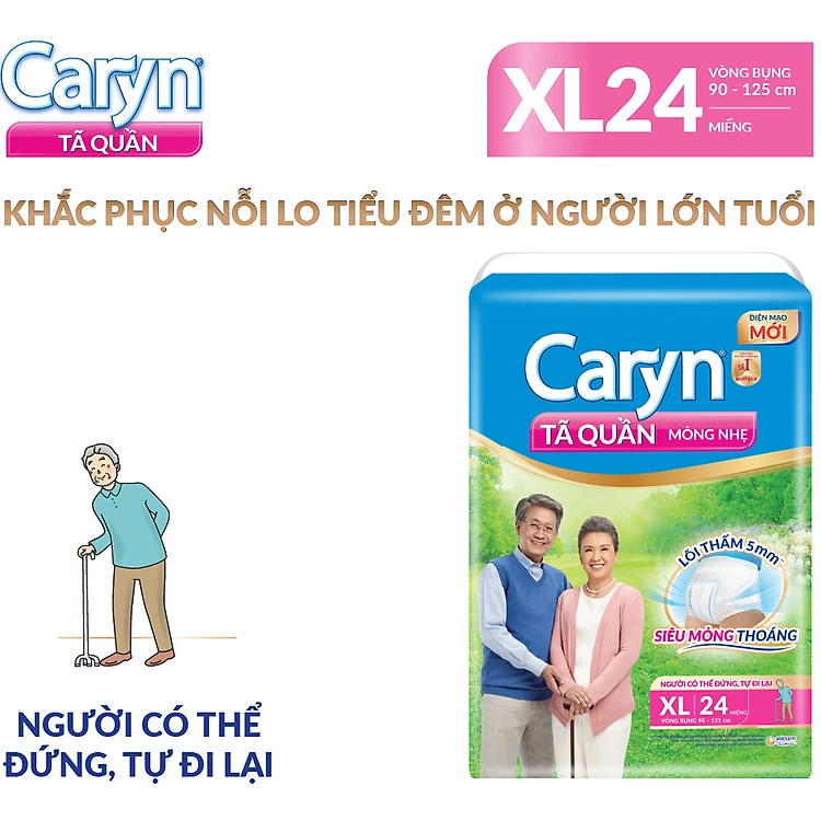 Tã Quần Mỏng Nhẹ Caryn XL24 (24 miếng) 2 Tã Quần Mỏng Nhẹ Caryn XL24 (24 miếng) - Ảnh 2