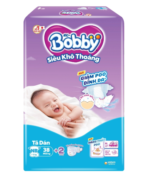 Tã dán Bobby Size XS cho trẻ dưới 5kg (38 miếng) 2 Tã dán Bobby Size XS cho trẻ dưới 5kg (38 miếng) - Ảnh 2