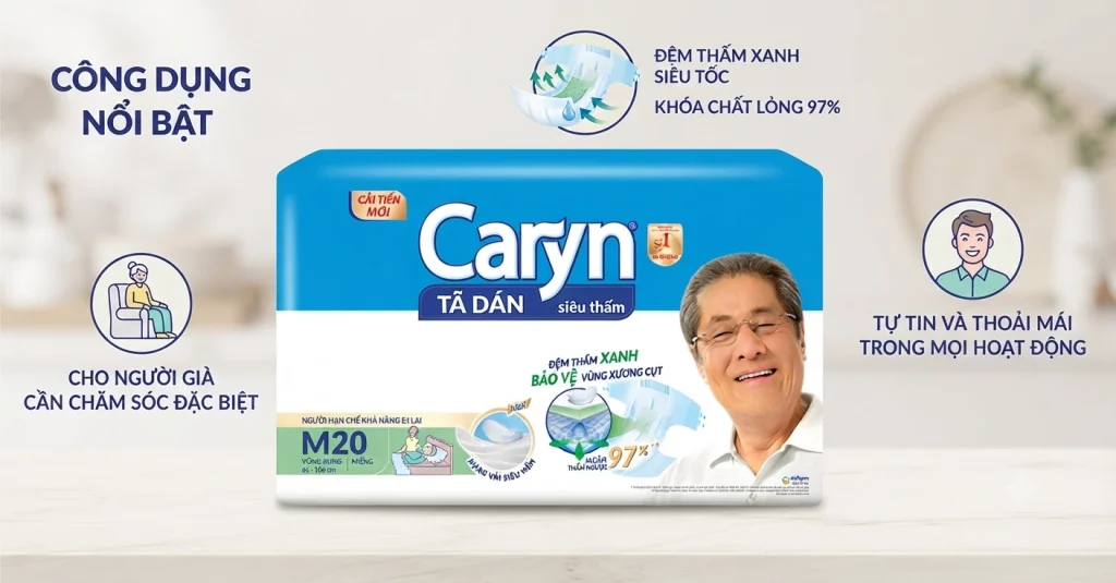 Tã dán người lớn Caryn M20 3 Tã dán người lớn Caryn M20 - Ảnh 3