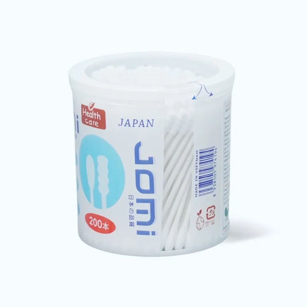 Tăm Bông Jomi Người Lớn 200 Que Vệ Sinh Tai Mũi Hằng Ngày 3 Tăm Bông Jomi Người Lớn 200 Que Vệ Sinh Tai Mũi Hằng Ngày - Ảnh 3