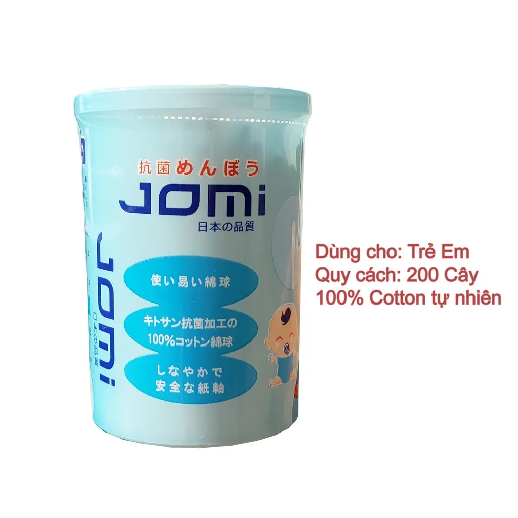Tăm Bông Trẻ Sơ Sinh Jomi Hộp 200 Que Làm Sạch Tai Mũi 4 Tăm Bông Trẻ Sơ Sinh Jomi Hộp 200 Que Làm Sạch Tai Mũi - Ảnh 4