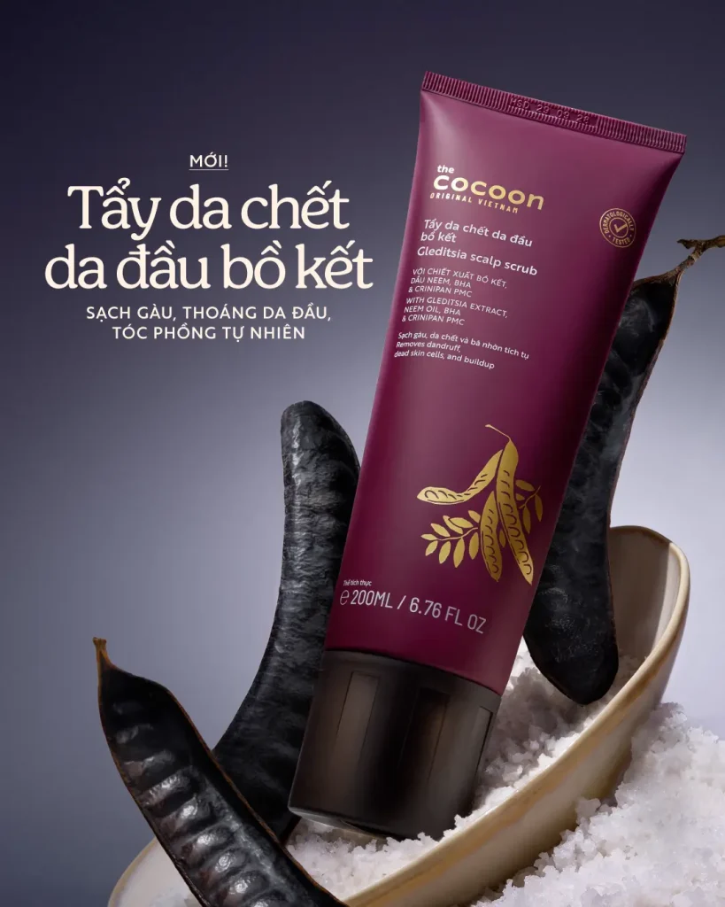 Tẩy Tế Bào Chết Da Đầu Bồ Kết Cocoon 200ml Làm Sạch Gàu Và Bã Nhờn 3 Tẩy Tế Bào Chết Da Đầu Bồ Kết Cocoon 200ml Làm Sạch Gàu Và Bã Nhờn - Ảnh 3