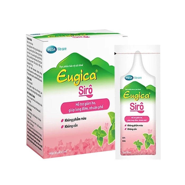 Thực phẩm bảo vệ sức khỏe Eugica Sirô (30 gói x 5ml) 1 Thực phẩm bảo vệ sức khỏe Eugica Sirô (30 gói x 5ml)