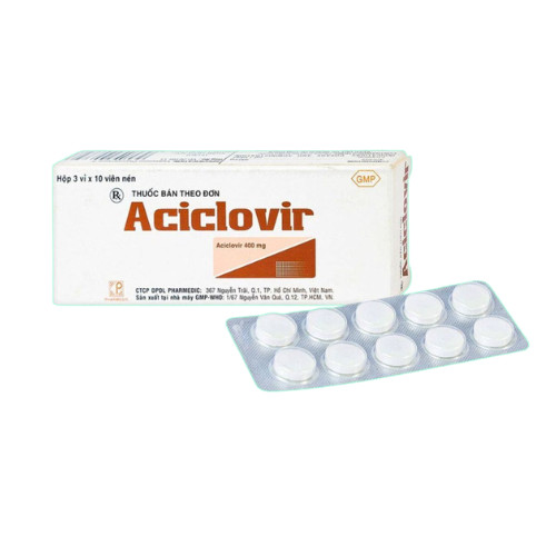 Thuốc Acyclovir 400mg Pharmedic - Điều trị nhiễm virus Herpes (30 viên) 1 Thuốc Acyclovir 400mg Pharmedic - Điều trị nhiễm virus Herpes (30 viên)