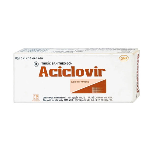 Thuốc Acyclovir 400mg Pharmedic - Điều trị nhiễm virus Herpes (30 viên) 3 Thuốc Acyclovir 400mg Pharmedic - Điều trị nhiễm virus Herpes (30 viên) - Ảnh 3
