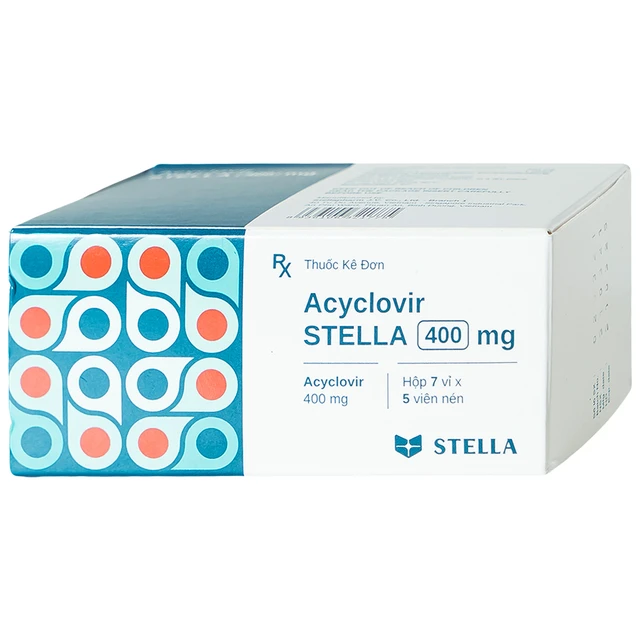 ACYCLOVIR 400MG - STELLA (7 VỈ X 5 VIÊN ) 1 ACYCLOVIR 400MG - STELLA (7 VỈ X 5 VIÊN )