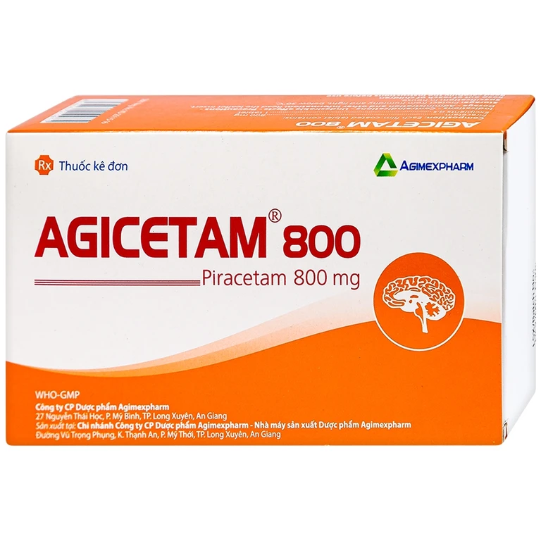 Thuốc Agicetam 800 Agimexpharm điều trị triệu chứng chóng mặt (10 vỉ x 10 viên) 2 Thuốc Agicetam 800 Agimexpharm điều trị triệu chứng chóng mặt (10 vỉ x 10 viên) - Ảnh 2