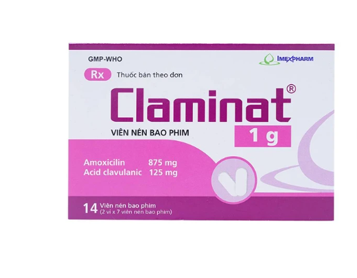 Thuốc Claminat 1g Imexpharm điều trị nhiễm khuẩn (2 vỉ x 7 viên) 1 Thuốc Claminat 1g Imexpharm điều trị nhiễm khuẩn (2 vỉ x 7 viên)
