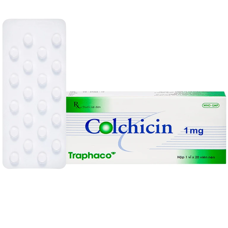 COLCHICIN 1MG -TRAPHACO (1 VỈ X 20 VIÊN ) 1 COLCHICIN 1MG -TRAPHACO (1 VỈ X 20 VIÊN )