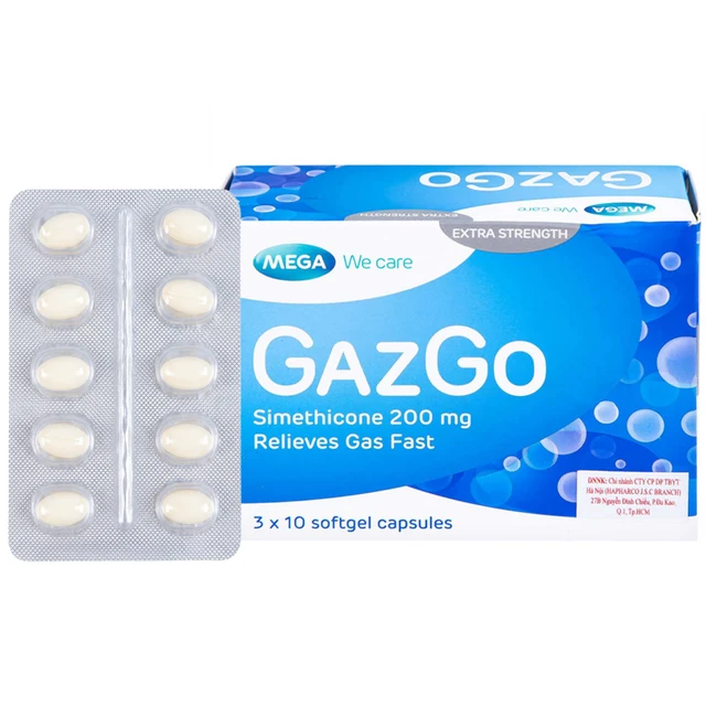 Thuốc GazGo MEGA We care (3 vỉ x 10 viên) 1 Thuốc GazGo MEGA We care (3 vỉ x 10 viên)